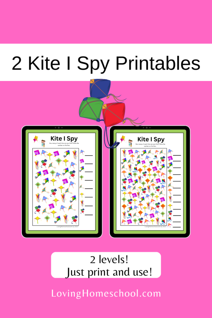 Kite I Spy Printables Pinterest Pin