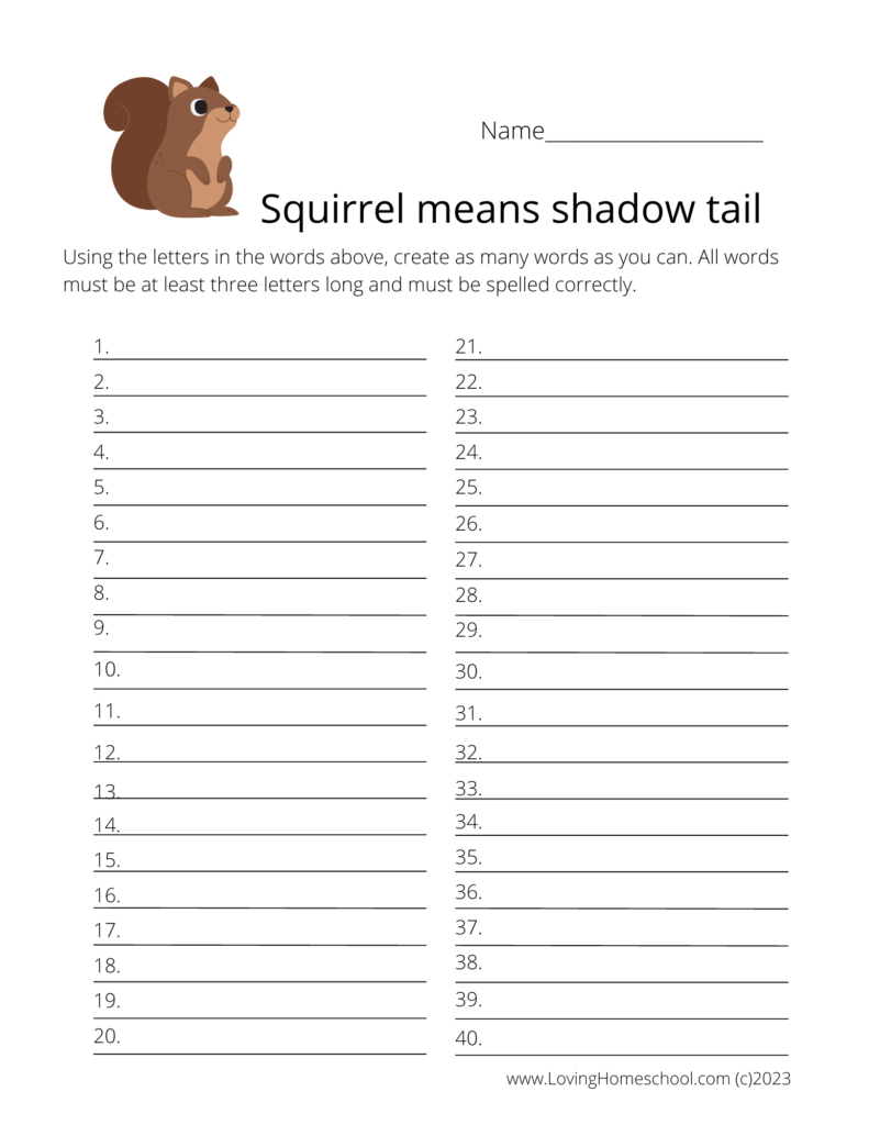 Squirrel means shadow tail