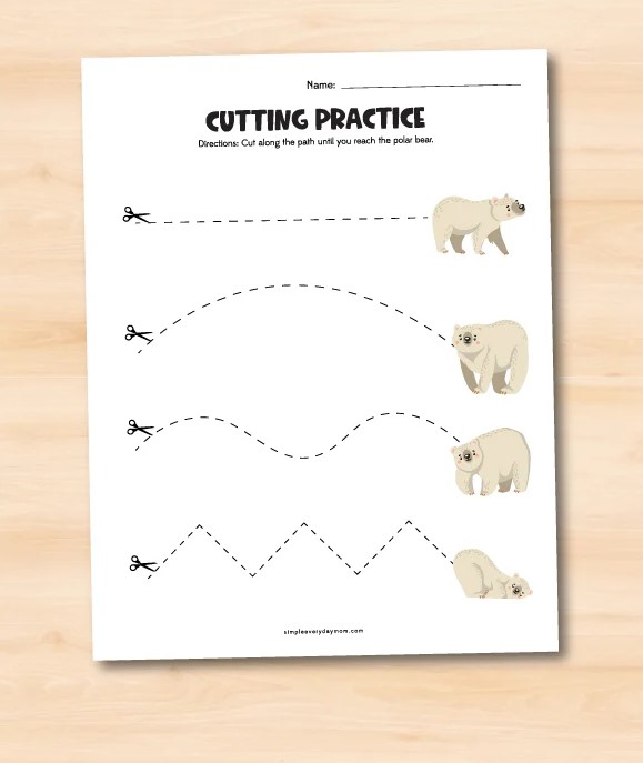 Polar Bear Cutting Activities