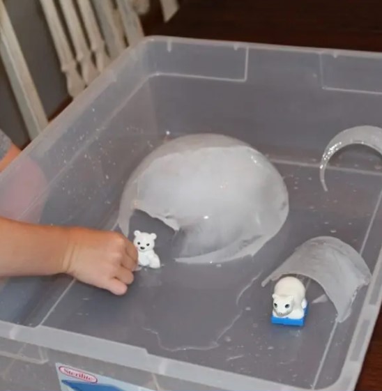 arctic ice sensory play