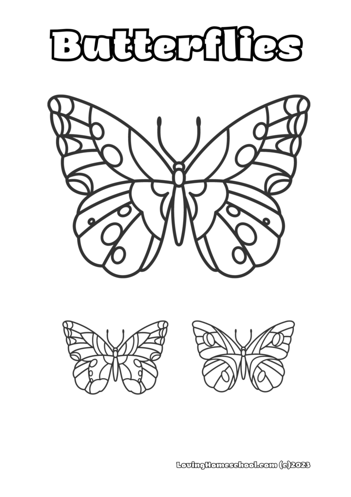 Butterflies Coloring Page