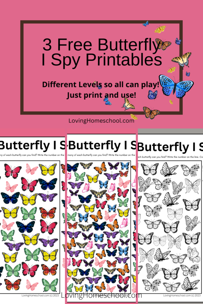 Butterfly I Spy Printables Printables Pinterest Pin