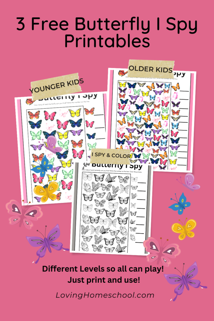 Butterfly I Spy Printables Printables Pinterest Pin