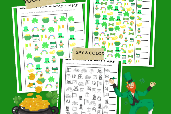 St. Patrick’s Day I Spy Printables Pinterest Pin