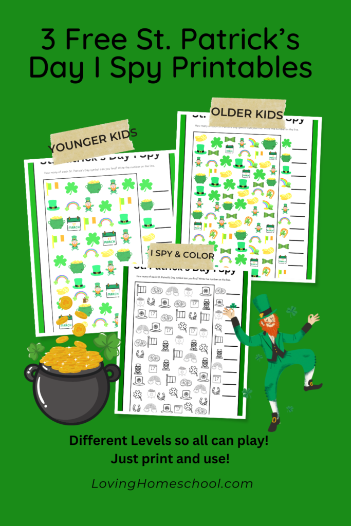 St. Patrick’s Day I Spy Printables Pinterest Pin