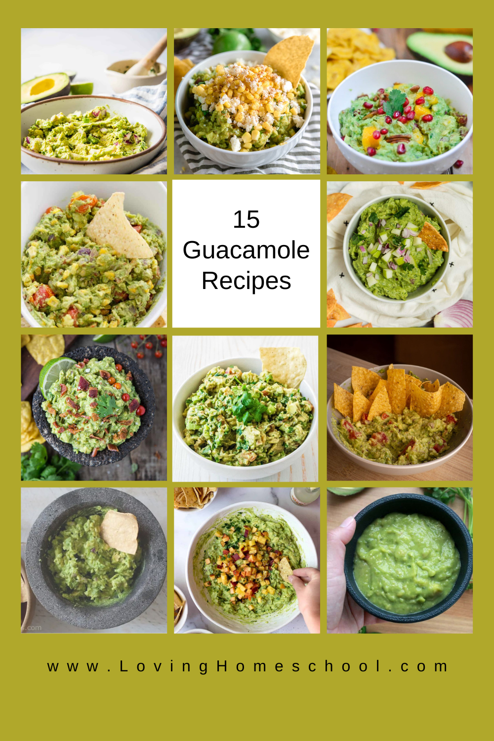 15 Guacamole Recipes Pinterest Pin