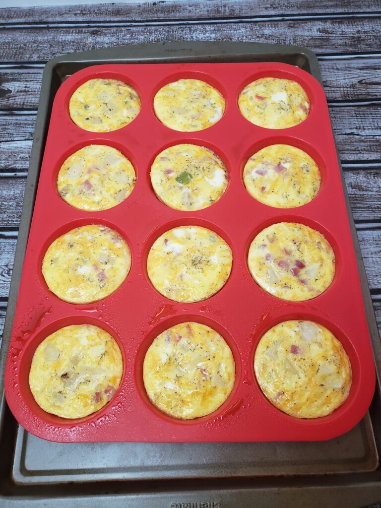 Egg Ham Potato Muffins just out of the oven.