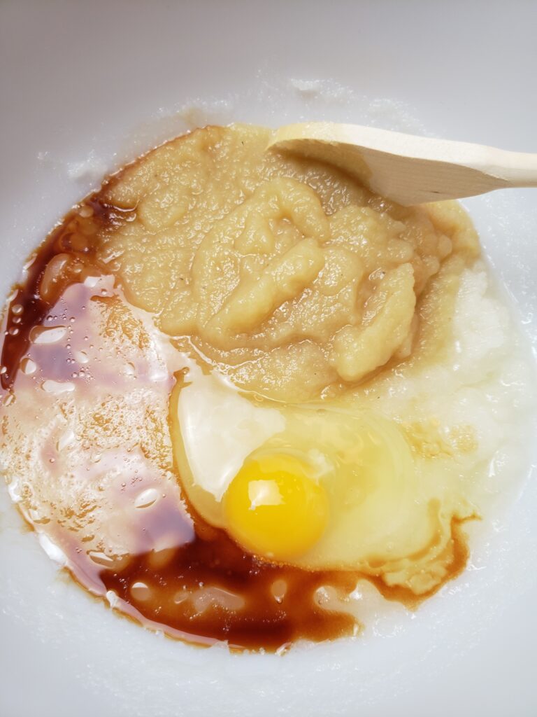 wet ingredients in a second mixing bowl.