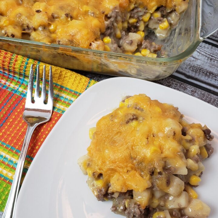 Easy Potato Beef and Corn Casserole