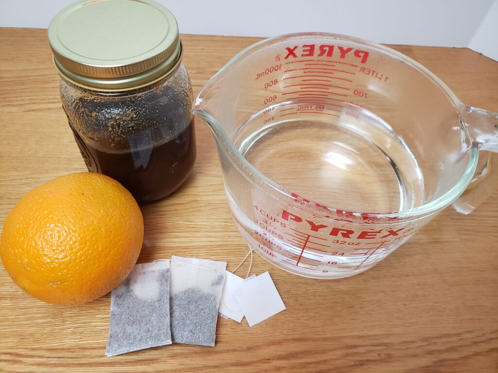 ingredients for Orange Honey Iced Tea