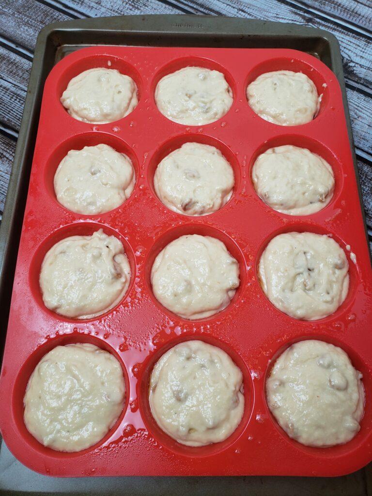 Peanut Butter Jelly Muffins ready for the oven.