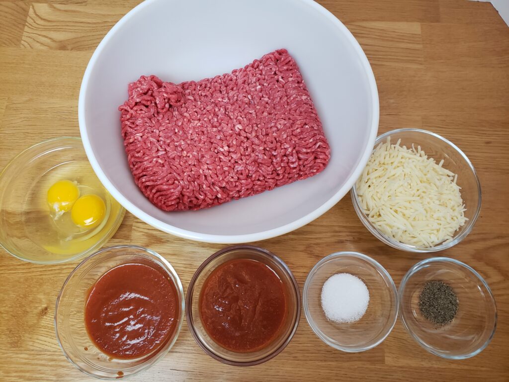 ingredients for Best Gluten Free Low Carb Meatloaf