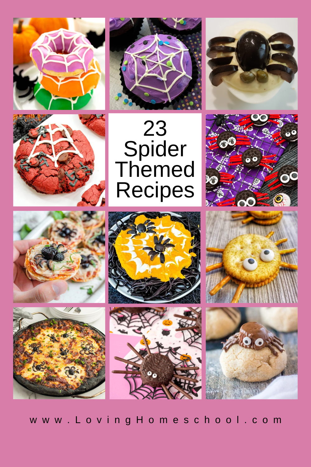 23 Spider Themed Recipes Pinterest Pin