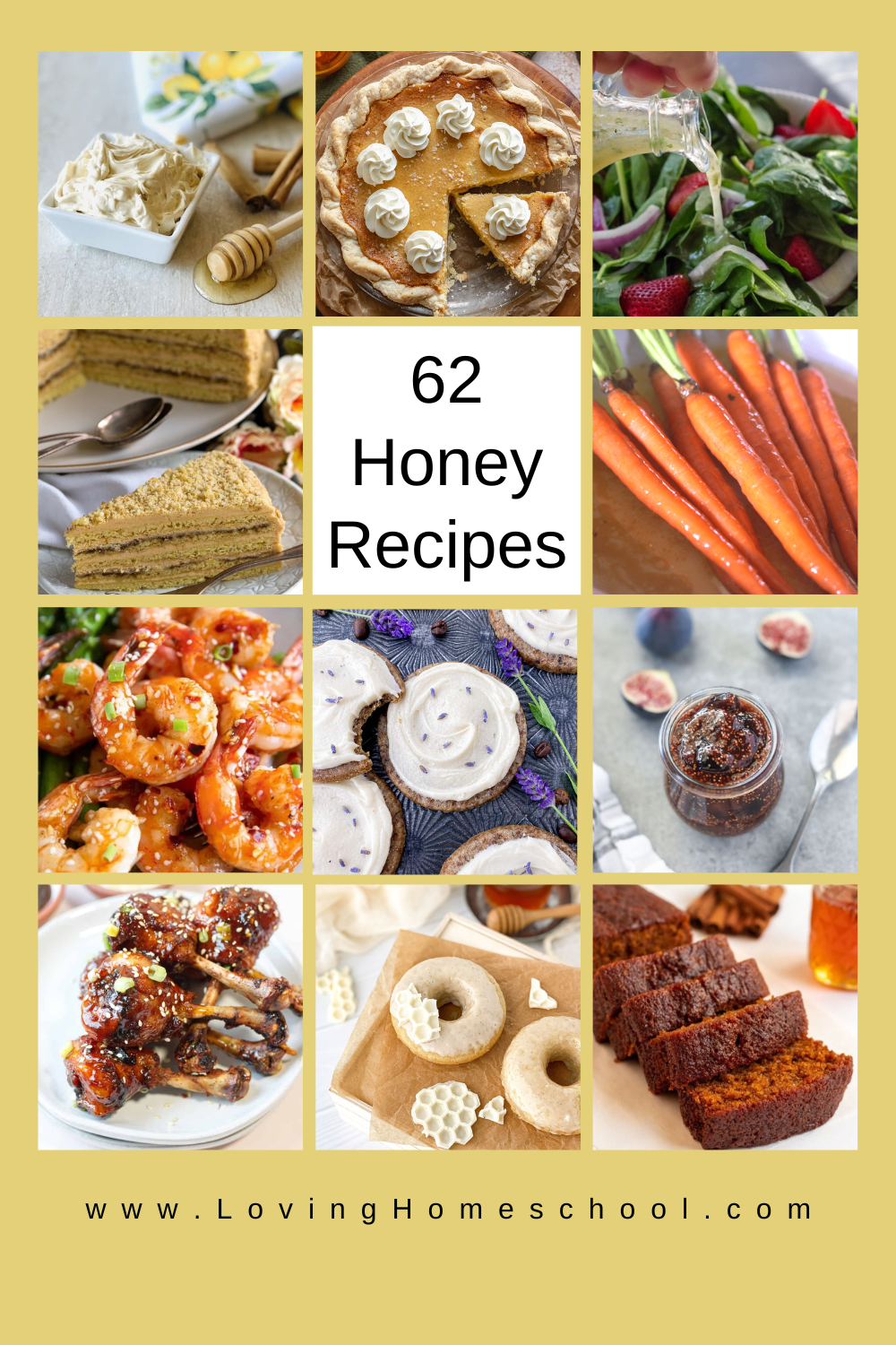 62 Honey Recipes Pinterest Pin