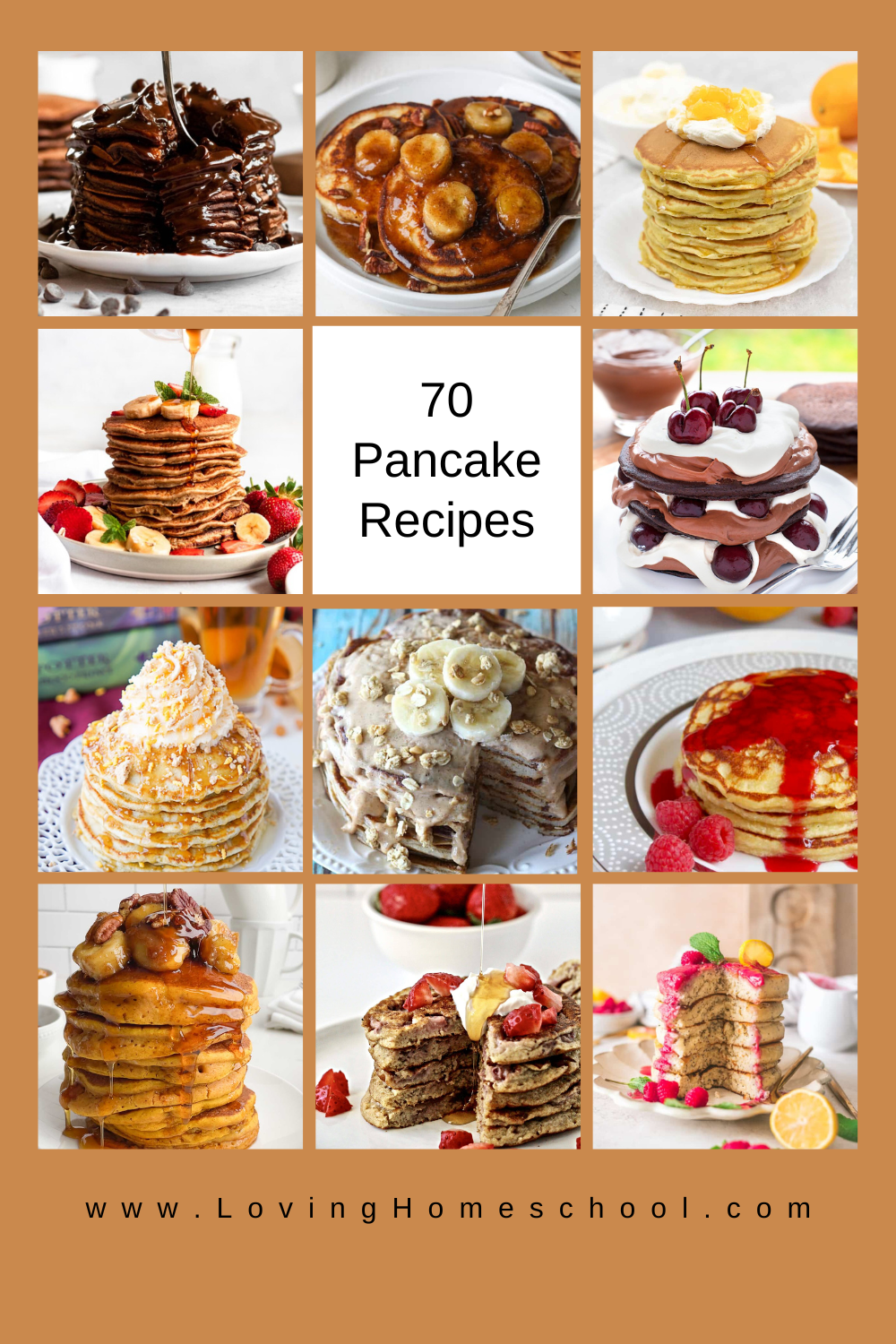 70 Pancake Recipes Pinterest Pin