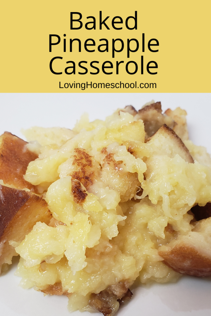 Baked Pineapple Casserole Pinterest Pin