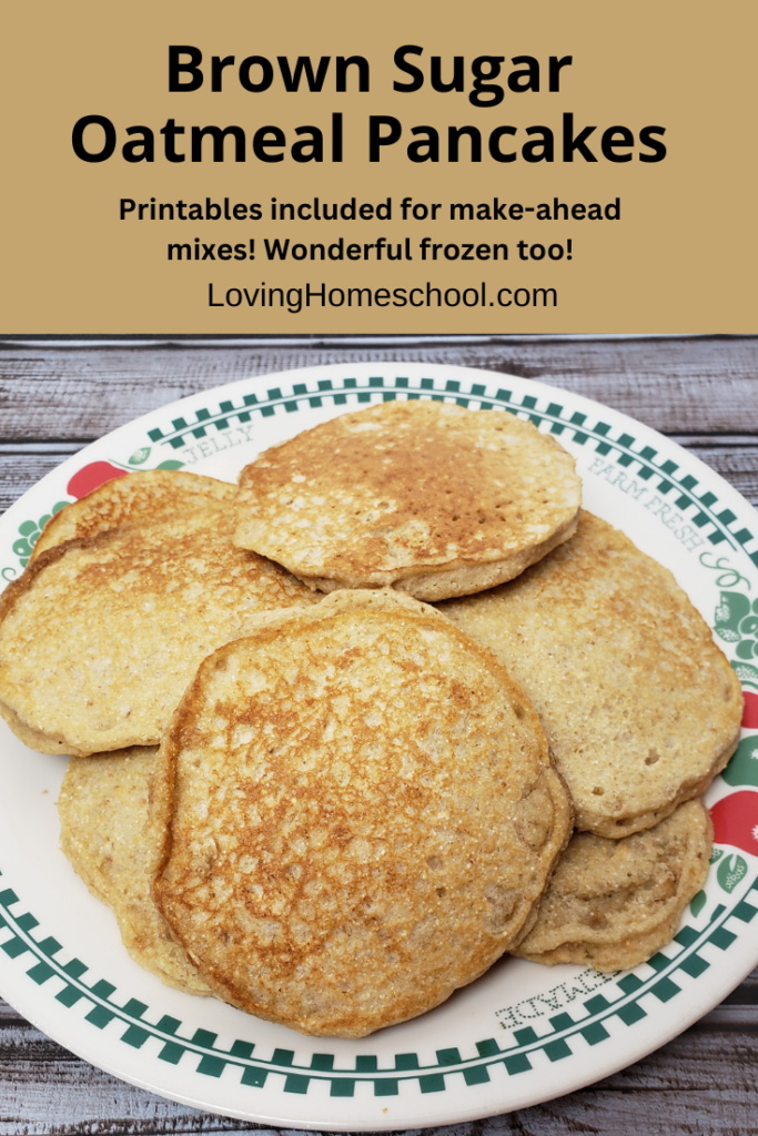 Brown Sugar Oatmeal Pancakes Pinterest Pin