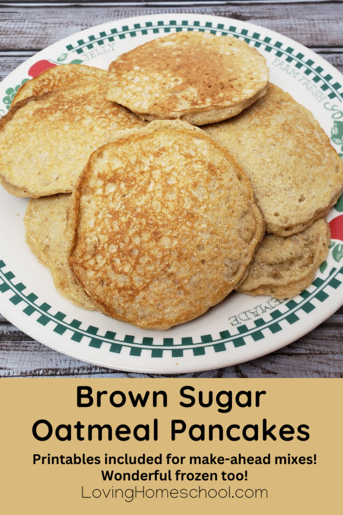 Brown Sugar Oatmeal Pancakes Pinterest Pin