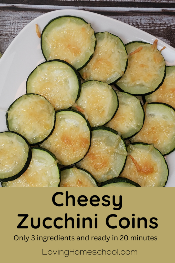 Cheesy Zucchini Coins Pinterest Pin