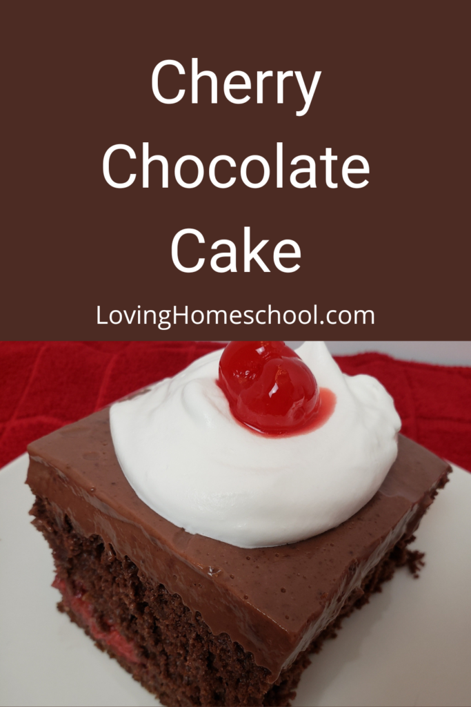 Cherry Chocolate Cake Pinterest Pin