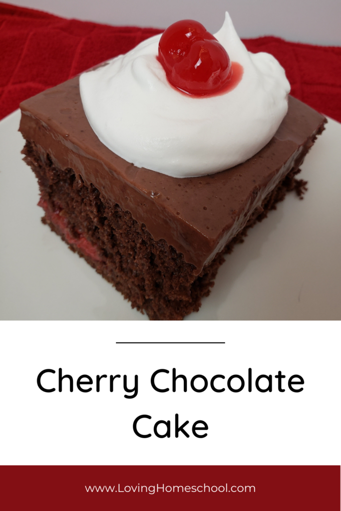 Cherry Chocolate Cake Pinterest Pin