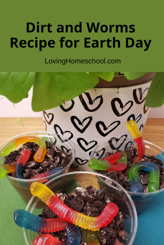 Dirt and Worms Recipe for Earth Day Pinterest Pin