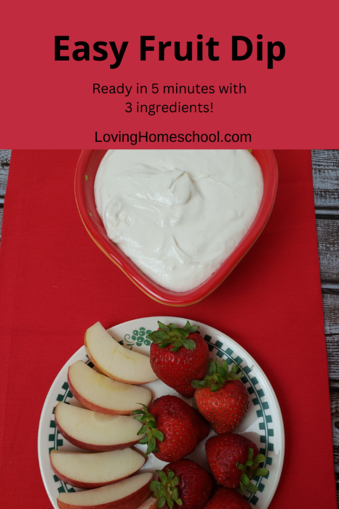 Easy Fruit Dip Pinterest Pin