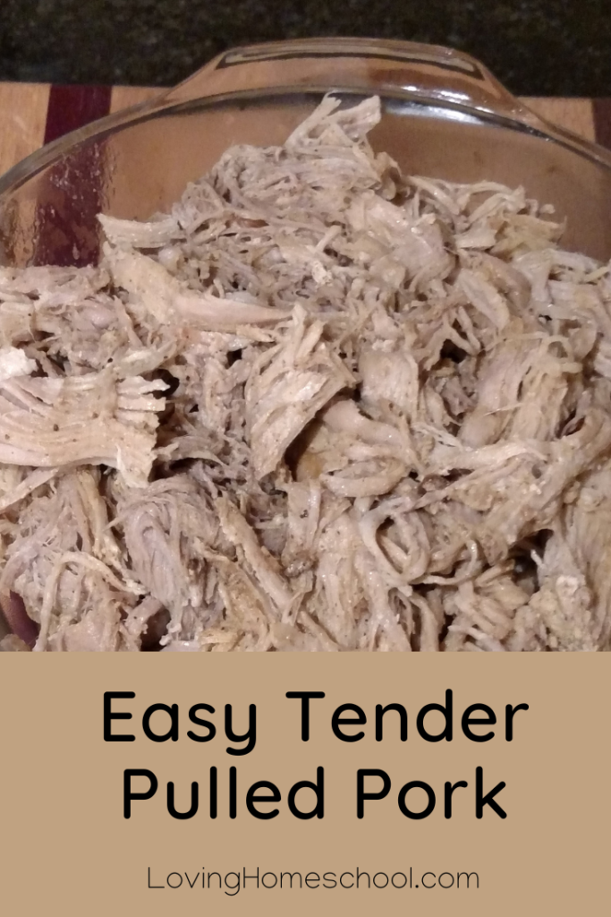 Easy Tender Pulled Pork Pinterest Pin