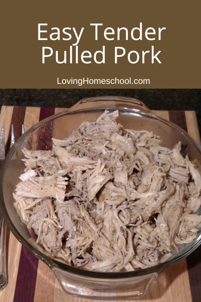 Easy Tender Pulled Pork Pinterest Pin