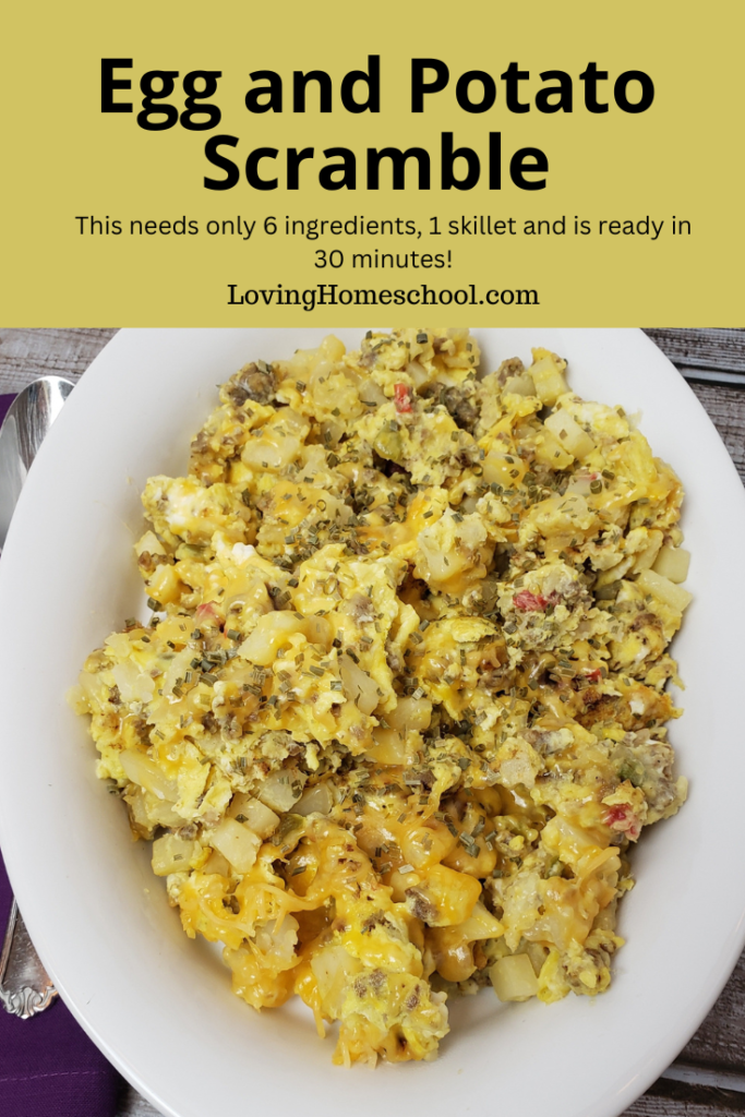 Egg and Potato Scramble Pinterest Pin