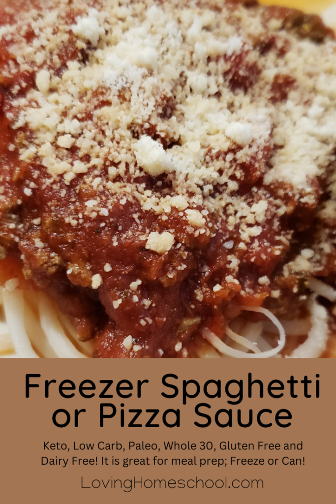 Freezer Spaghetti Sauce Pinterest Pin