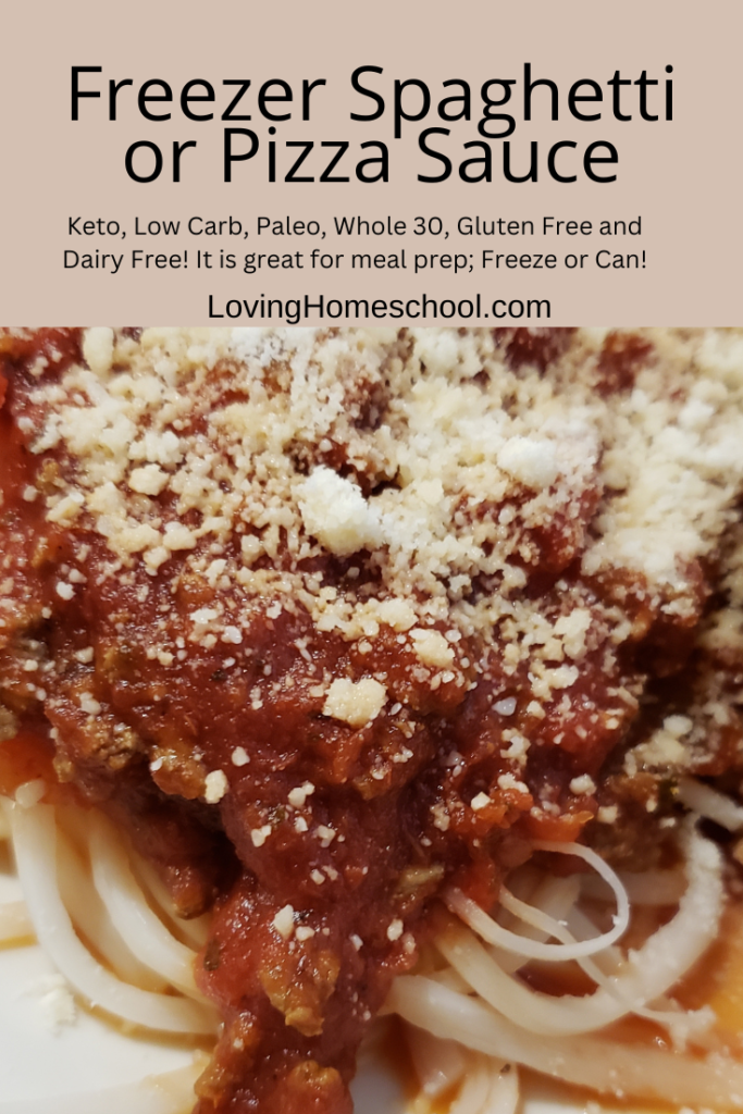 Freezer Spaghetti Sauce Pinterest Pin