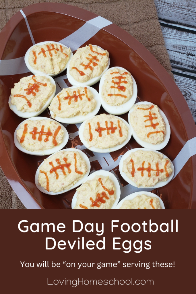 Game Day Football Deviled Eggs Pinterest Pin