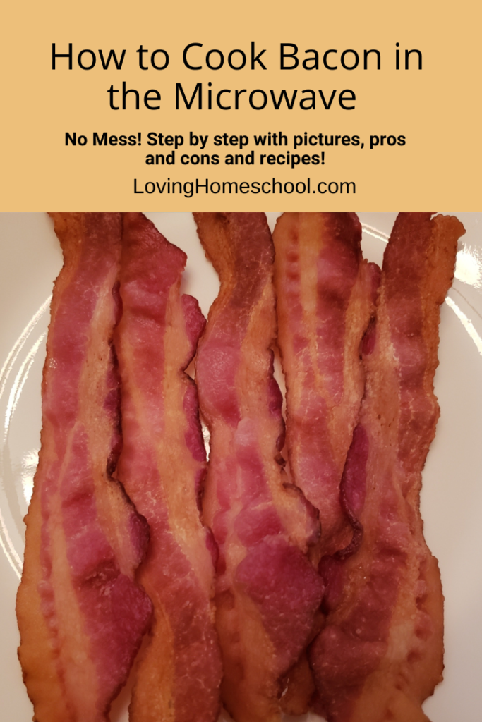 How to Cook Bacon in the Microwave Pinterest Pin