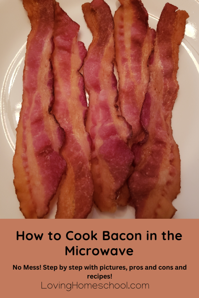 How to Cook Bacon in the Microwave Pinterest Pin