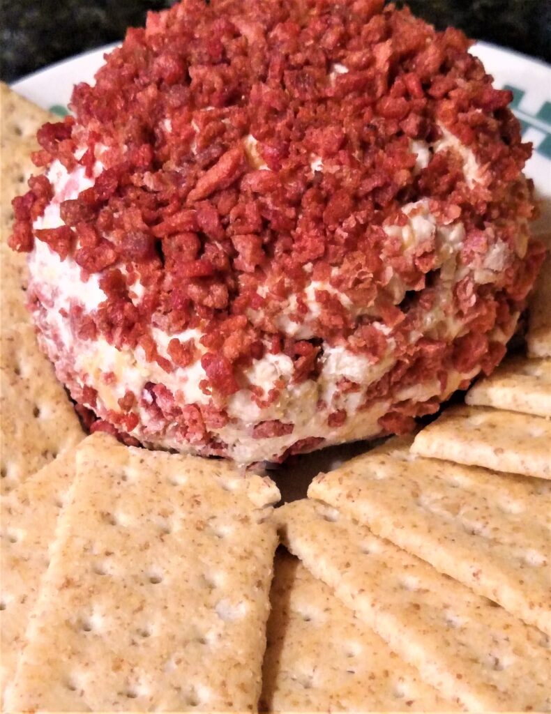 Cream Cheese Ball served with crackers