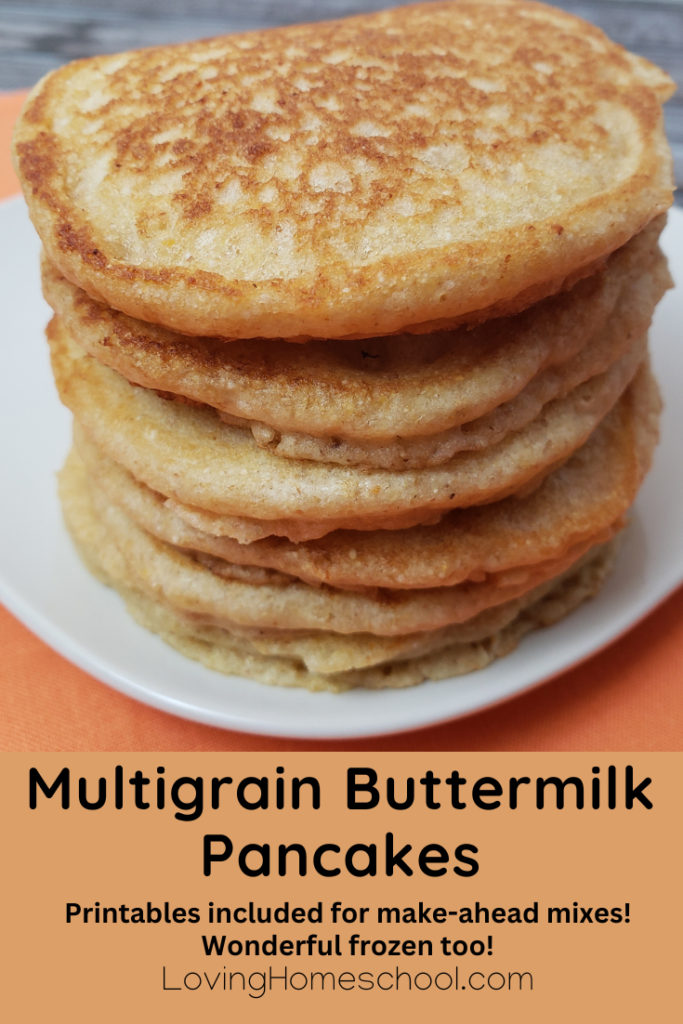 Multigrain Buttermilk Pancakes Pinterest Pin