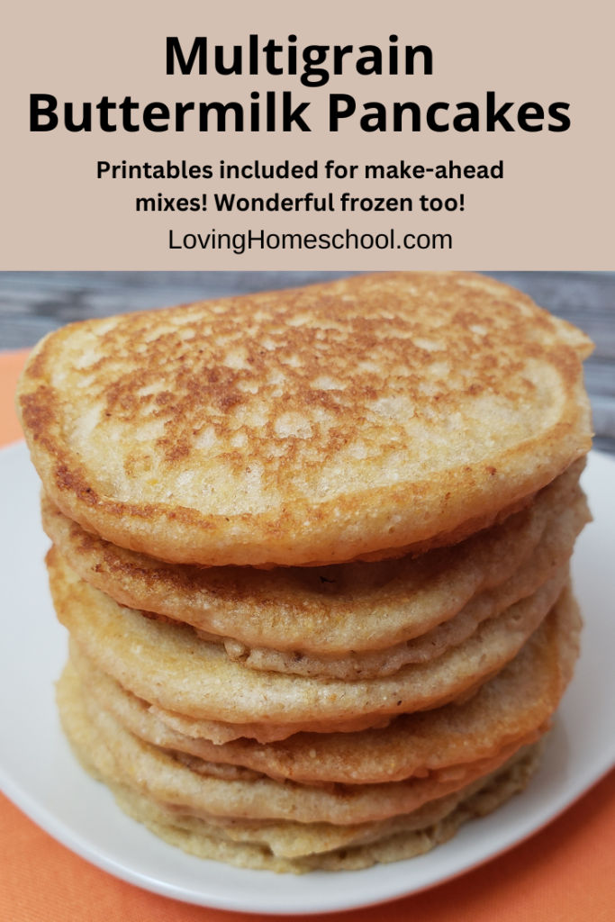 Multigrain Buttermilk Pancakes Pinterest Pin