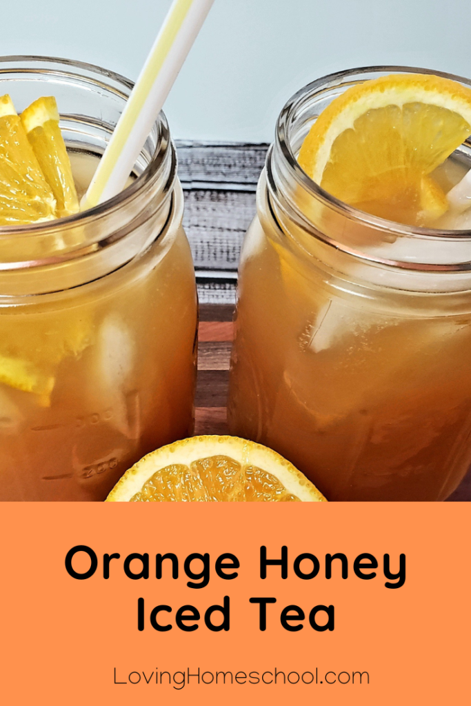 Orange Honey Iced Tea Pinterest Pin