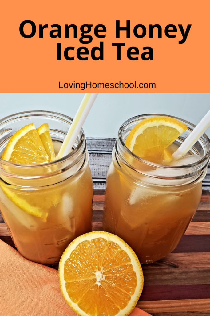 Orange Honey Iced Tea Pinterest Pin