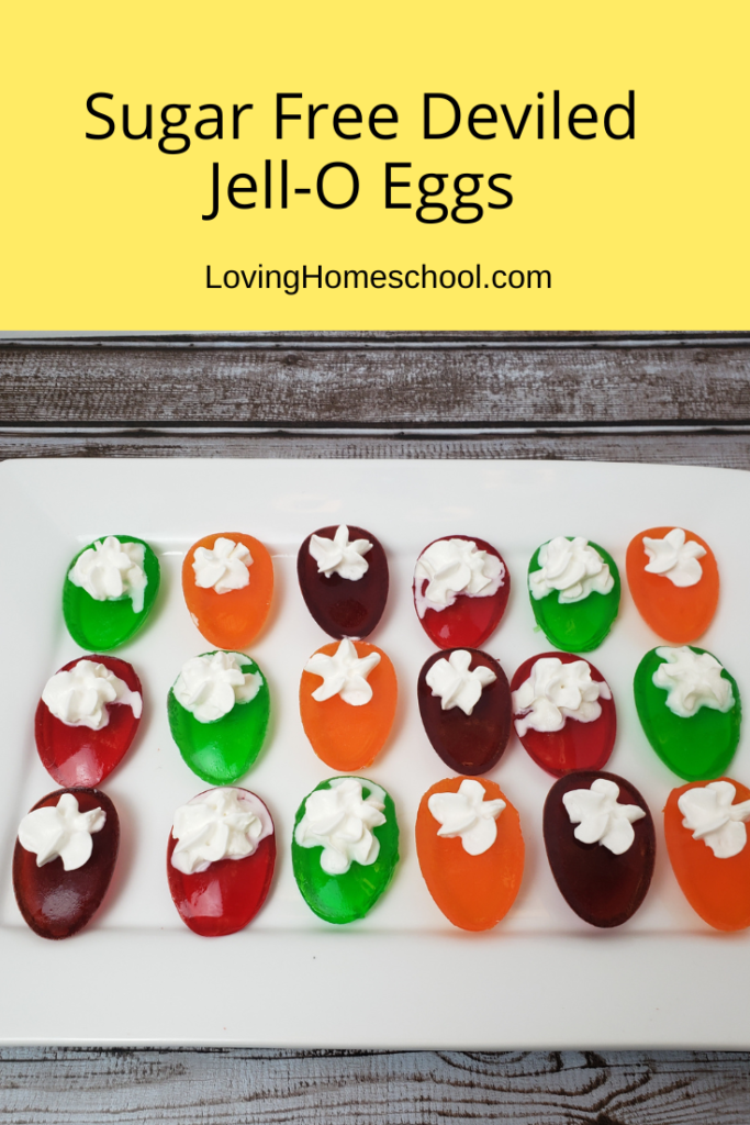 Sugar Free Deviled Jell-O Eggs Pinterest Pin