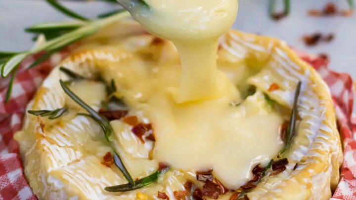 Image for The Best Baked Camembert with Honey & Chili Flakes (2 versions!)