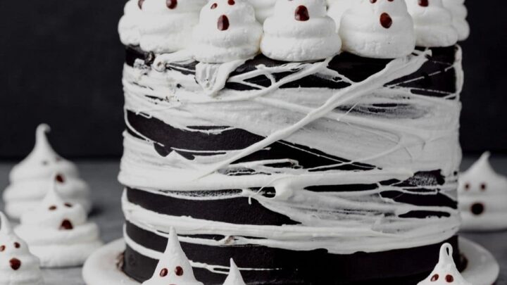 Image for Black Cocoa Halloween Layer Cake Recipe 