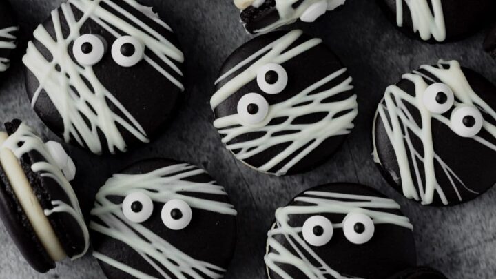 Image for Black Cocoa Mummy Macarons Recipe ~ Barley & Sage