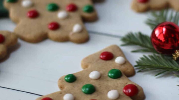 spice cookies shaped like Christmas trees