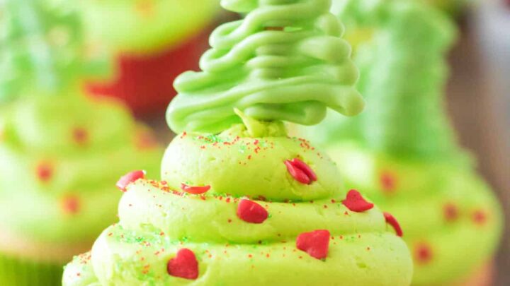Image for Grinch Cupcakes with Peppermint Frosting