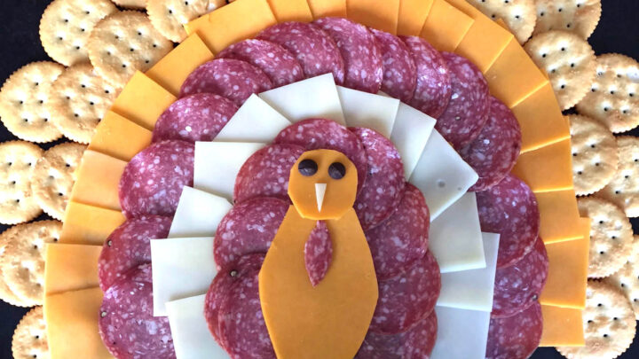 Image for Thanksgiving Turkey-Shaped Cheese Platter Appetizer Recipe