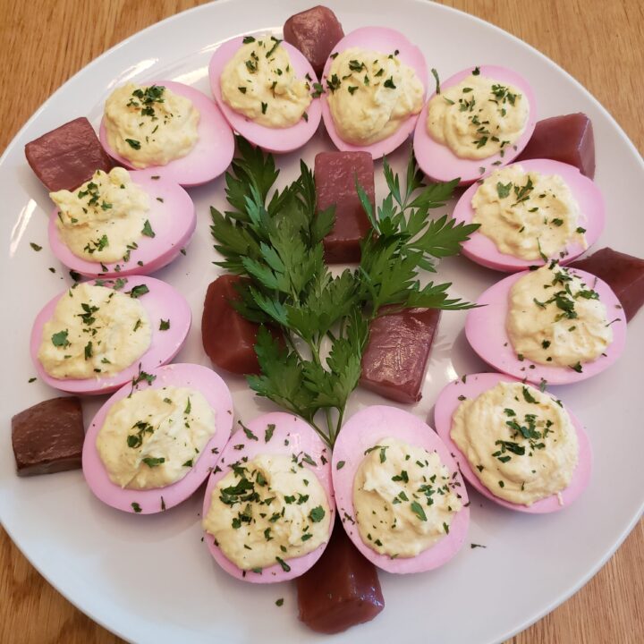 Deviled Red Beet Eggs