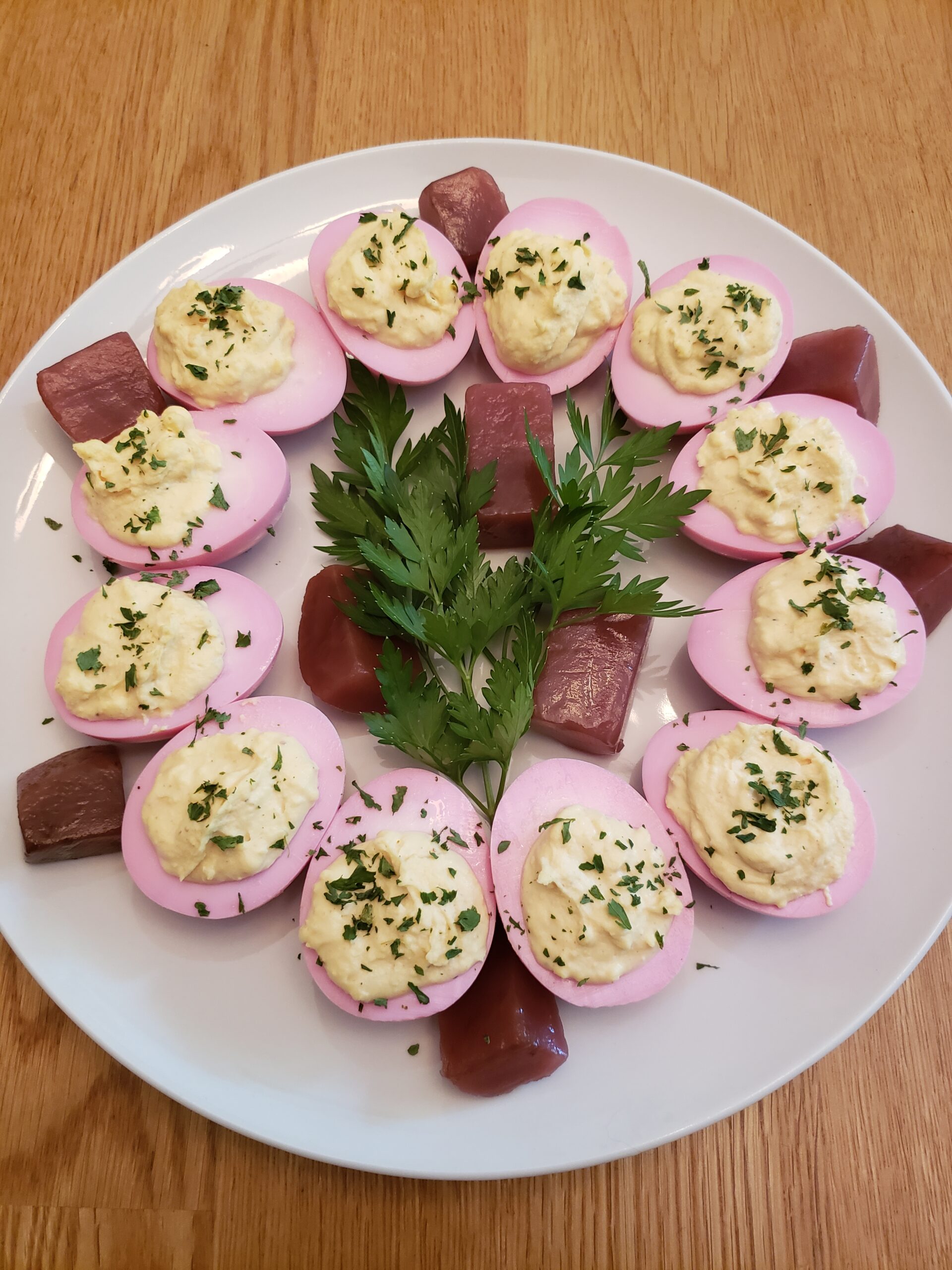 Deviled Red Beet Eggs (Low Carb, Gluten Free)