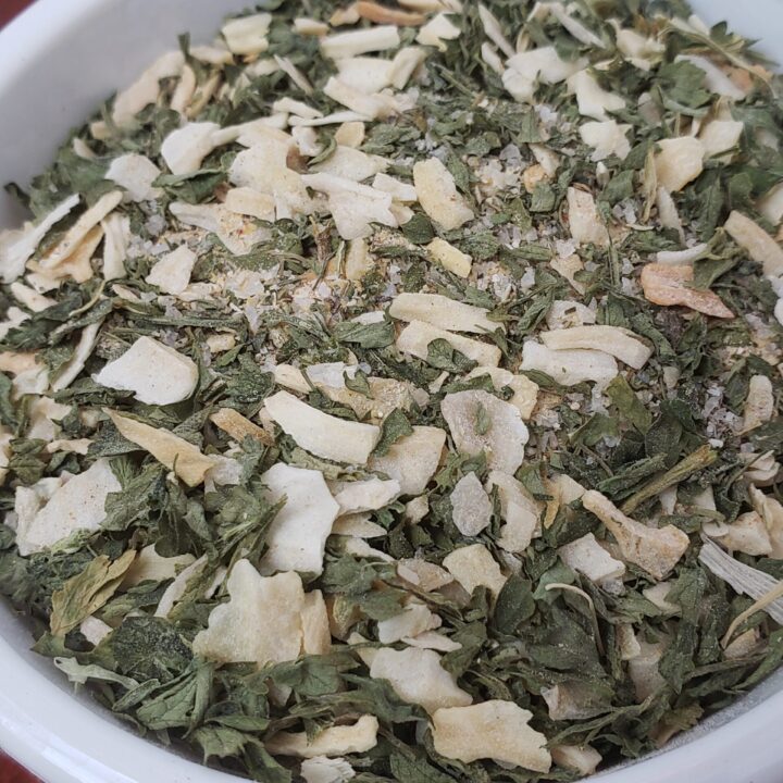 Homemade Ranch Dressing Mix in white bowl
